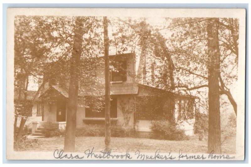 c1920's Clara Meeker Residence View Upper Montclair NJ RPPC Photo Postcard