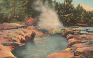 Vintage Postcard Crater of the Oblong Geyser Yellowstone National Park Wyoming