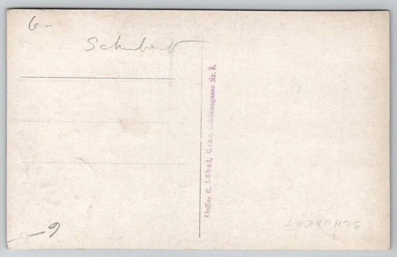 Franz Schubert Austrian Composer Classical and Romantic Eras RPPC Postcard L38