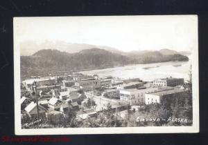 RPPC CORDOVA ALASKA ROSSWOG VINTAGE REAL PHOTO POSTCARD BIRDSEYE VIEW