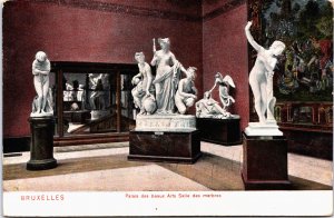 Belgium Brussels Palais des beaux Arts Salle des marbres Vintage Postcard C148