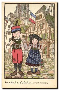 Old Postcard Fantasy Illustrator Hansi is expected of the Cheneral Kids & # 3...