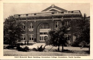 Postcard Odell Memorial Music Building Greensboro College, North Carolina