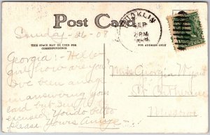 1908 The Brook Bridge Over Stream Fort Walton Beach Florida FL Postcard