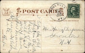 Christmas Santa Claus Candles Baby Doll Chocolates c1910 Vintage Postcard