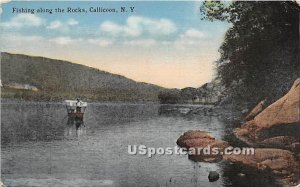 Fishing Along the Rocks - Callicoon, New York NY  