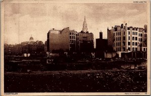 c1939 WWII LONDON BOMBING DESTRUCTION PHOTO MOORFIELDS POSTCARD 29-181 