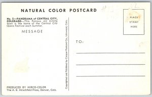 Central City Colorado 1950s Postcard Aerial View Panorama