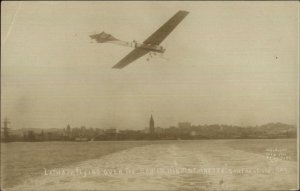 Pioneer Aviation Latham Monoplane Airplane San Francisco Real Photo Postcard