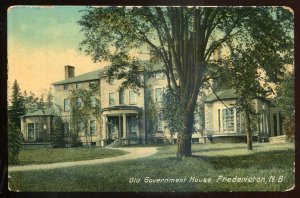 h1684 - FREDERICTON NB Postcard 1916 Old Government House by Tuck