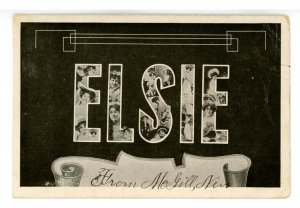 First Name - Elsie     (writing on front, creases)