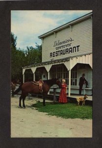 KS Delmonico Cowtown Restaurant Horse Cowgirl Wichita Kansas Postcard