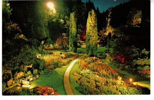 Sunken Garden Illuminated, Butchart Gardens, Victoria, British Columbia
