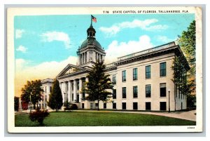 Vintage 1935 Postcard The State Capitol Building & Grounds Tallahassee Florida