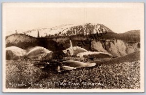 K49/ Skagway Alaska RPPC Postcard c1940s Hydraulic Gold Mining Mine 475