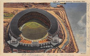 Municipal Stadium Cleveland Ohio USA Baseball , Stadium 1948 light crease