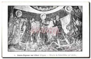 Postcard Old Saint Aignan Miracle of Saint Gilles (11th)