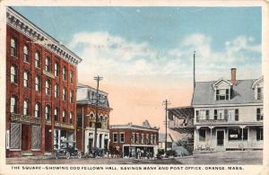 Orange Massachusetts The Square Street Scene Antique Postcard K28210