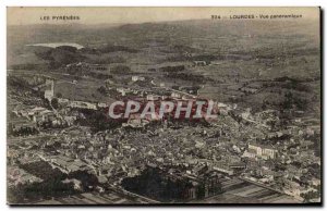 Old Postcard The Pyrenees Lourdes Panoramic