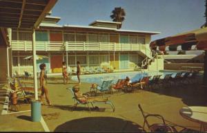 Friendship Inn President Motor Hotel Palm Springs CA Stan Spiegelman Postcard D3