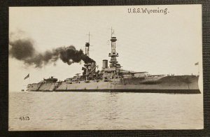 Mint Vintage Photo Postcard US Navy Battleship USS Wyoming BB 32