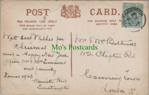 Genealogy Postcard - Bothwell? - 112 Clifton Road, Canning Town, London RF7053