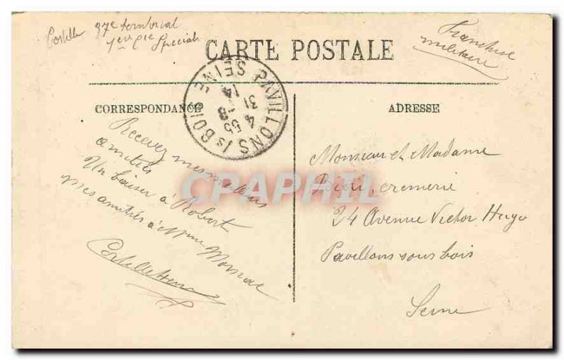 Old Postcard Auxerre Clock