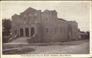 Portales NM First Methodist Church c1920s-30s Postcard rpx