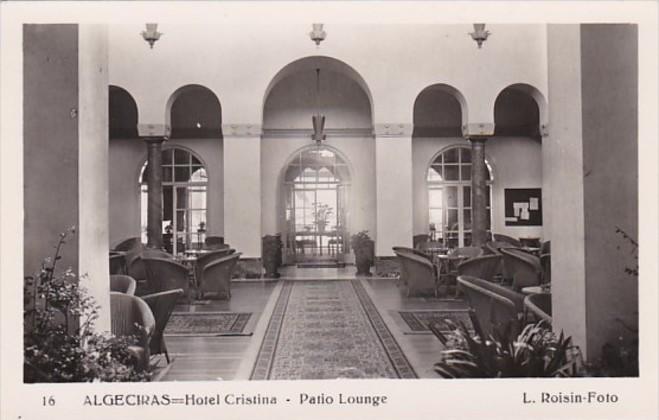 Spain Algeciras Hotel Cristina Patio Lounge Real Photo