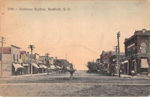 Redfield South Dakota Business Section Street Scene Vintage Postcard AA17779