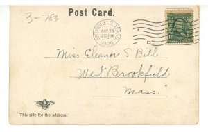 MA - Springfield. Union Railroad Station ca 1906   (copper highlights)