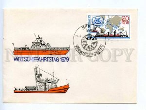 417221 EAST GERMANY GDR 1979 year SHIP stamp First Day COVER