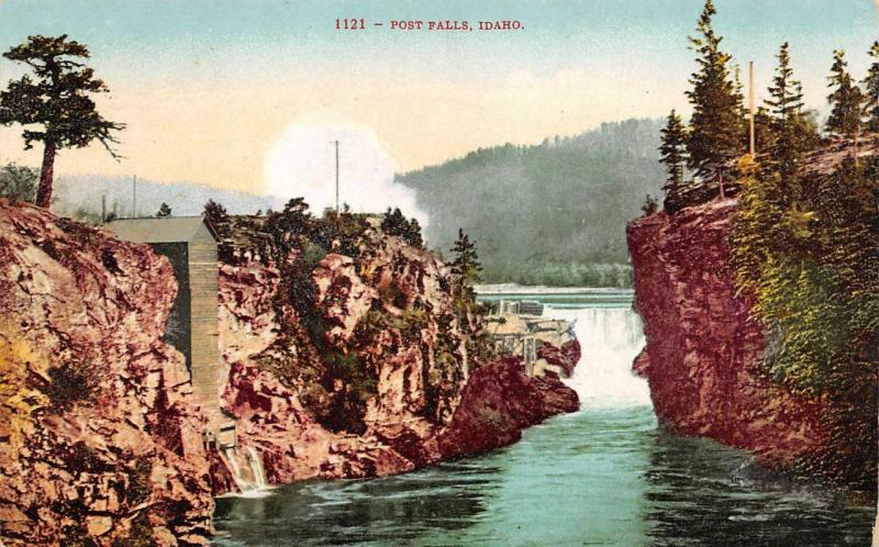 ID, Idaho  POST FALLS  Waterfall  KOOTENAI COUNTY   c1910's Postcard