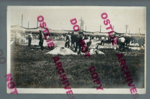 Chicago ILLINOIS RPPC c1910 AIRSHOW Crowd ARENA Sitting Area LANDING ZONE #2