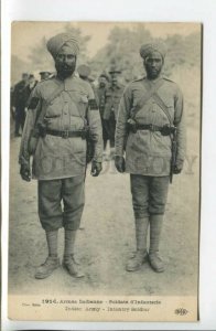 439549 WWI FRANCE agitation Indian Army Soldier Vintage postcard