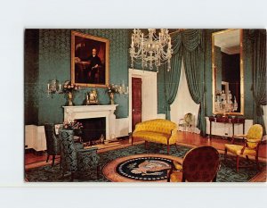 Postcard Green Room, White House, Washington, District of Columbia