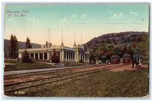 Mountain Park View MT. Tom Trolley Railroad Massachusetts MA Unposted Postcard