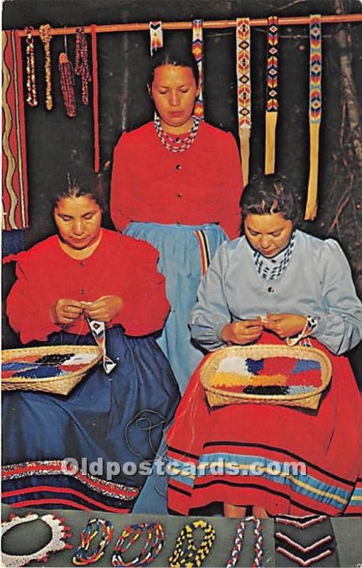 Cherokee Beadworkers, Oconaluftee Indian Village Cherokee, North Carolina, NC...