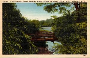 North Carolina Black Mountain Rustic Bridge On Terry Estate