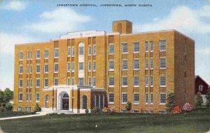 Jamestown Hospital Jamestown North Dakota linen postcard