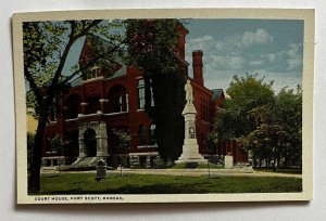 Vintage Postcard Court House Fort Scott, Kansas K6