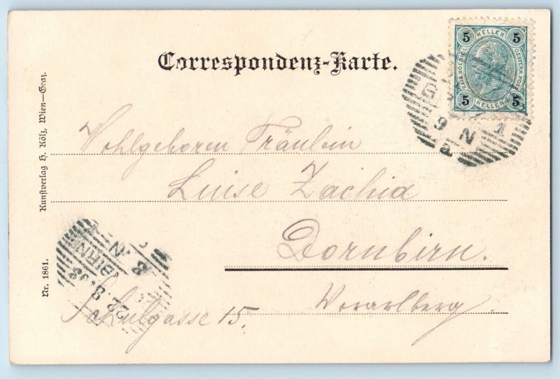 Styria Austria Postcard Greetings from Graz with the Three Bridges 1903