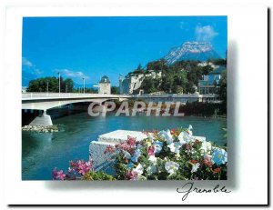 Modern Postcard Grenoble Isere The bridge of the Porte de France