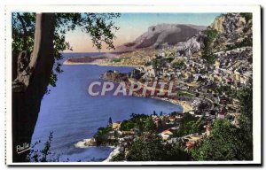 Old Postcard The principality of Monaco to Cap Martin Roqeubrune