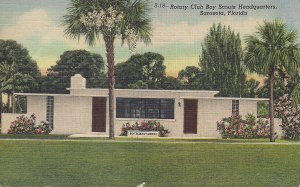 Sarasota FL, Rotary Club Boy Scout HQ, BSA, Teich Linen 1948, Archtecture