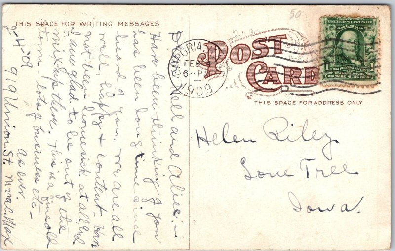 1909 College Of Emporia Kansas KS Grounds & Building Landmarks Posted Postcard
