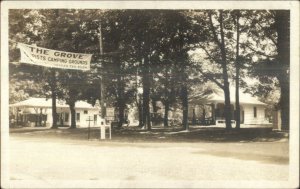 Leroy Le Roy NY Cancel Grove Camp Ground Vassar Team Rm Real Photo Postcard