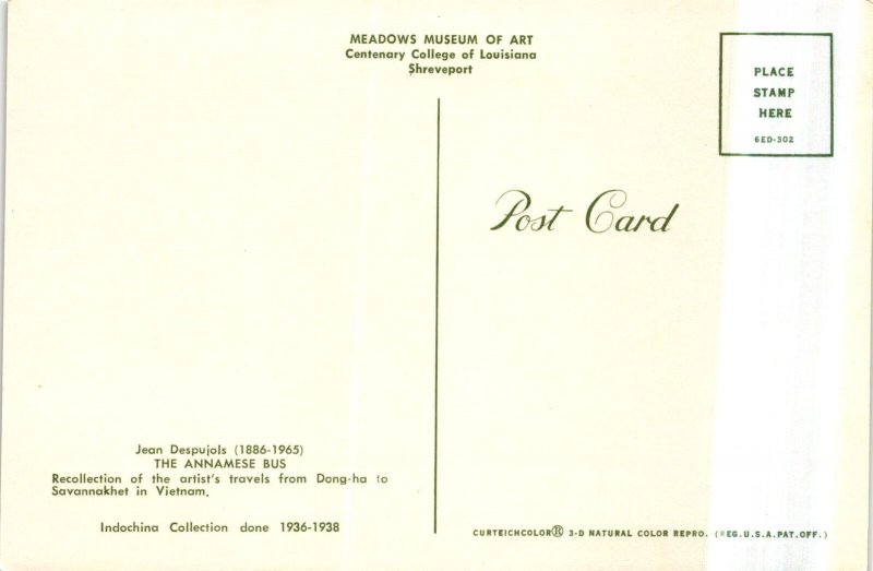 Meadows Museum of Art, Centenary College of Louisiana, Shreveport Postcard