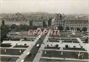 Postcard Modern Perspective on Paris Tuileries Gardens Montmartre and the Sac...