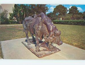 Unused Pre-1980 RISQUE STATE OF NUDE GIRL ON BULL Sarasota Florida FL r9186